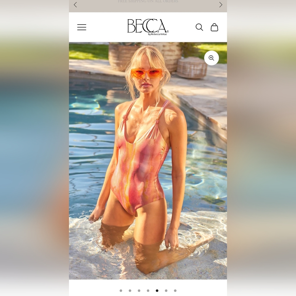 BECCA One Piece-Vibrant Pink and Orange